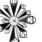 Relógio de Ferro com Efeito Óptico Particular Fabricado na Itália - Roda Viadurini