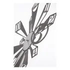 Relógio de Ferro com Efeito Óptico Particular Fabricado na Itália - Roda Viadurini