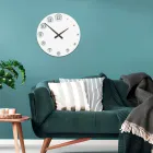 Relógio de madeira com números que aumentam gradualmente feito na Itália - Quênia Viadurini