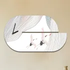 Relógio de madeira com estampa de garça fabricado na Itália - Palau Viadurini