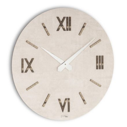 Relógio em MDF e Polipropileno com Diferentes Texturas Fabricado na Itália - Nice Viadurini