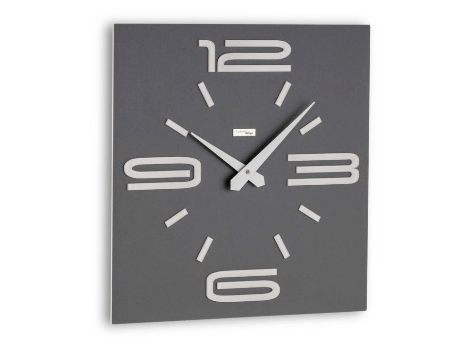 Relógio em Metacrilato Colorido e PVC Semiespumado Fabricado na Itália - Rico Viadurini