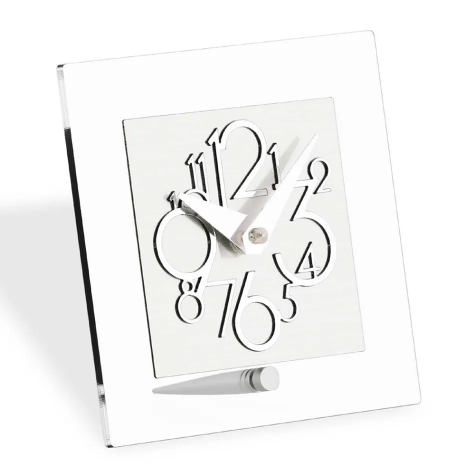 Relógio em Metacrilato Transparente e Detalhes Cromáticos Made in Italy - Hilly Viadurini