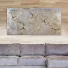 Relógio moderno com cinco quadrantes representando o mundo Miles Viadurini