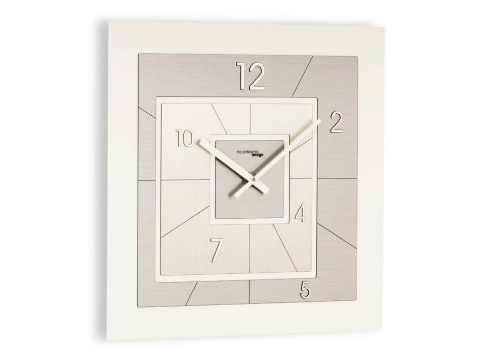 Relógio Quadrado em PVC Semiespuma de Alta Densidade Fabricado na Itália - Criativo Viadurini