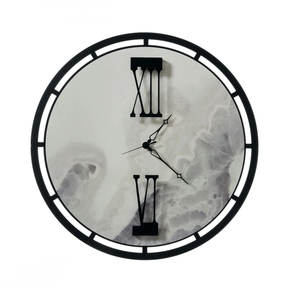 Relógio de Ferro com 3 Ponteiros Fabricado na Itália - Estrela Viadurini