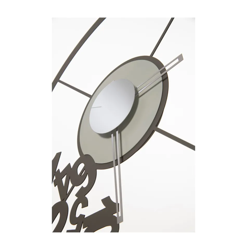 Relógio feito de ferro com números caídos fabricado na Itália - Áries Viadurini