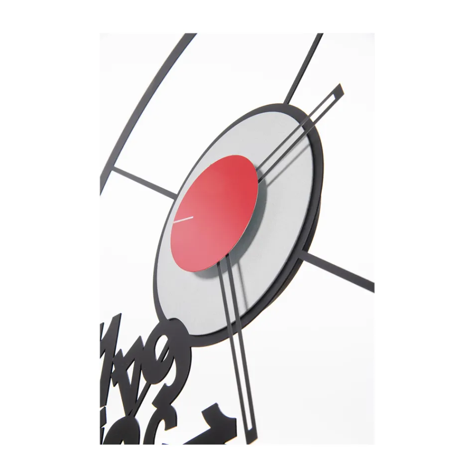 Relógio feito de ferro com números caídos fabricado na Itália - Áries Viadurini