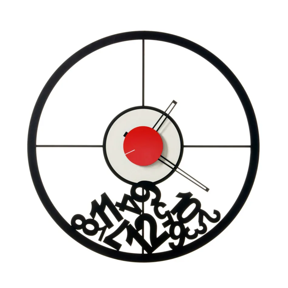 Relógio feito de ferro com números caídos fabricado na Itália - Áries Viadurini