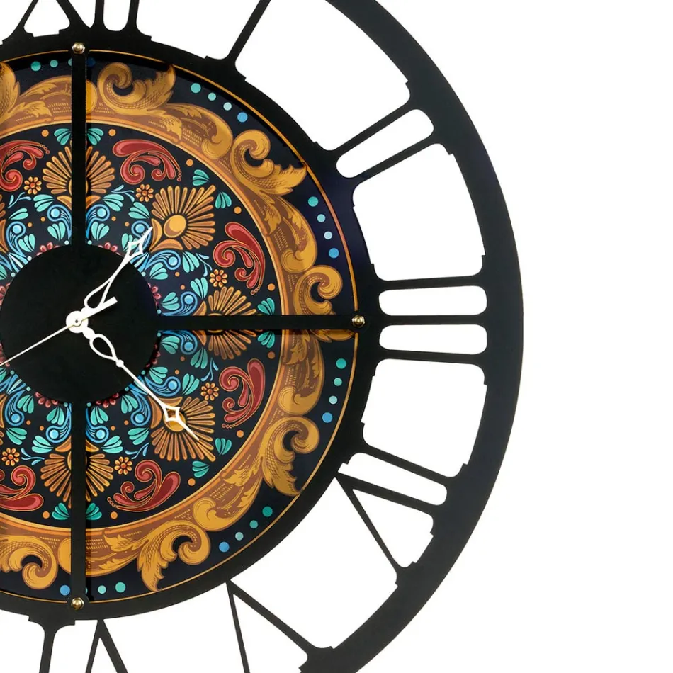 Relógio Feito de Ferro em 3 Acabamentos Diferentes Fabricado na Itália - Trigo Viadurini