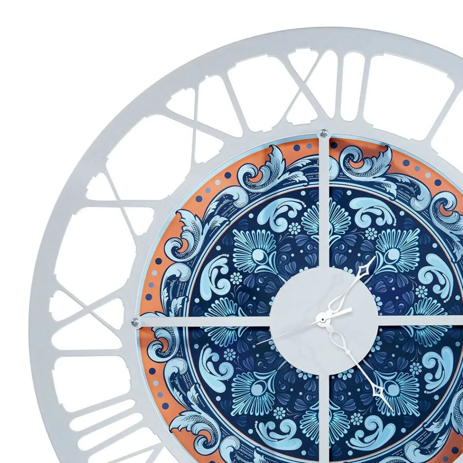 Relógio Feito de Ferro em 3 Acabamentos Diferentes Fabricado na Itália - Trigo Viadurini