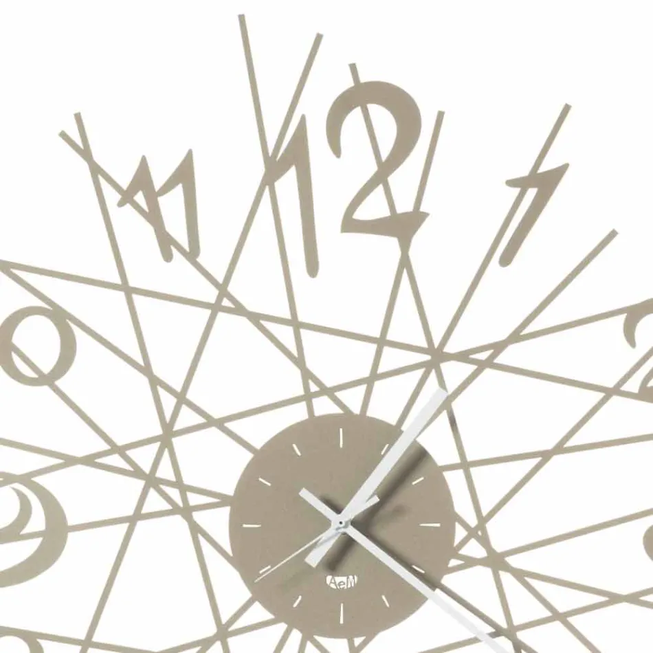 Relógio de parede redondo de ferro com design feito na Itália - Kombo Viadurini
