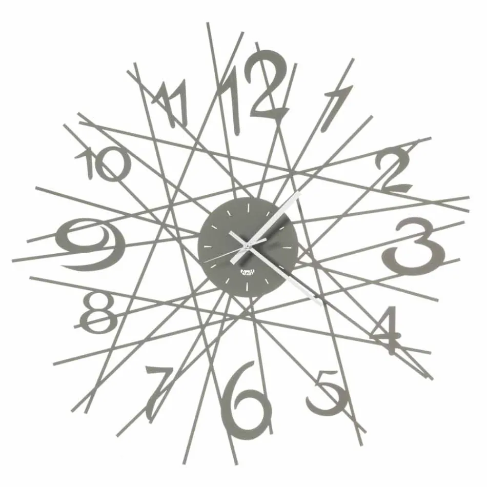 Relógio de parede redondo de ferro com design feito na Itália - Kombo Viadurini