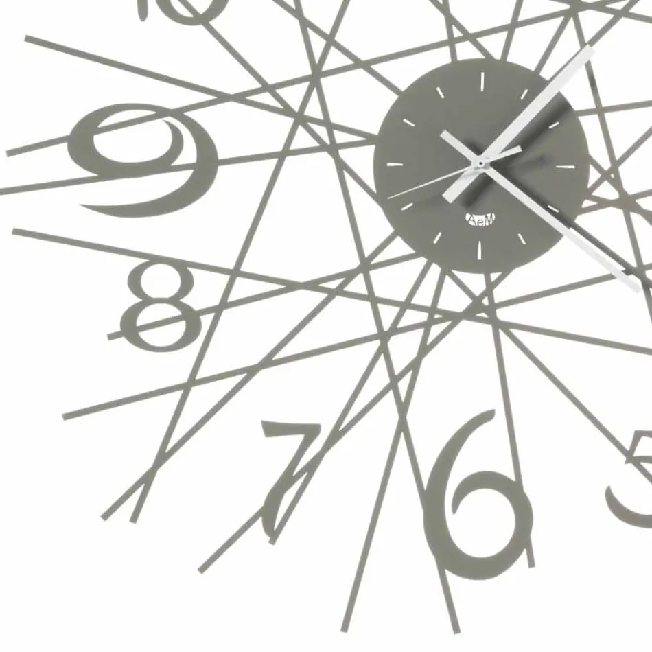 Relógio de parede redondo de ferro com design feito na Itália - Kombo Viadurini