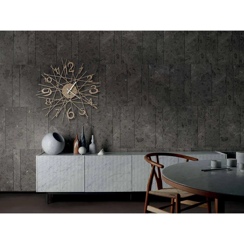 Relógio de parede redondo de ferro com design feito na Itália - Kombo Viadurini