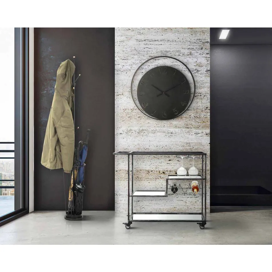 Relógio de parede redondo com diâmetro de 60 cm Ferro moderno - Beatrix Viadurini