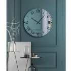 Relógio de parede redondo em cristal espelhado fabricado na Itália - Gear Viadurini