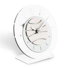 Relógio de mesa redondo em metacrilato transparente fabricado na Itália - estranho Viadurini