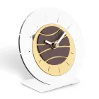 Relógio de mesa redondo em metacrilato transparente fabricado na Itália - estranho Viadurini