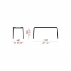 Banco baixo em alumínio pintado ao ar livre, fabricado na Itália - Sybella Viadurini