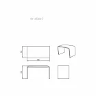 Design moderno banco de banho longo produzido na Itália Recanati Viadurini