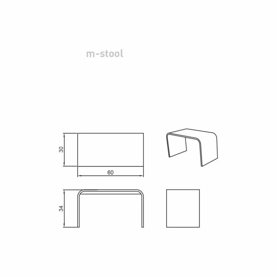 Design moderno banco de banho longo produzido na Itália Recanati Viadurini