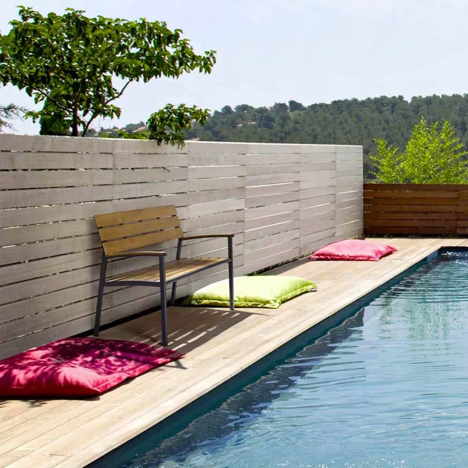 Banco de Jardim com Estrutura em Alumínio Antracito, Homemotion - Isotta Viadurini