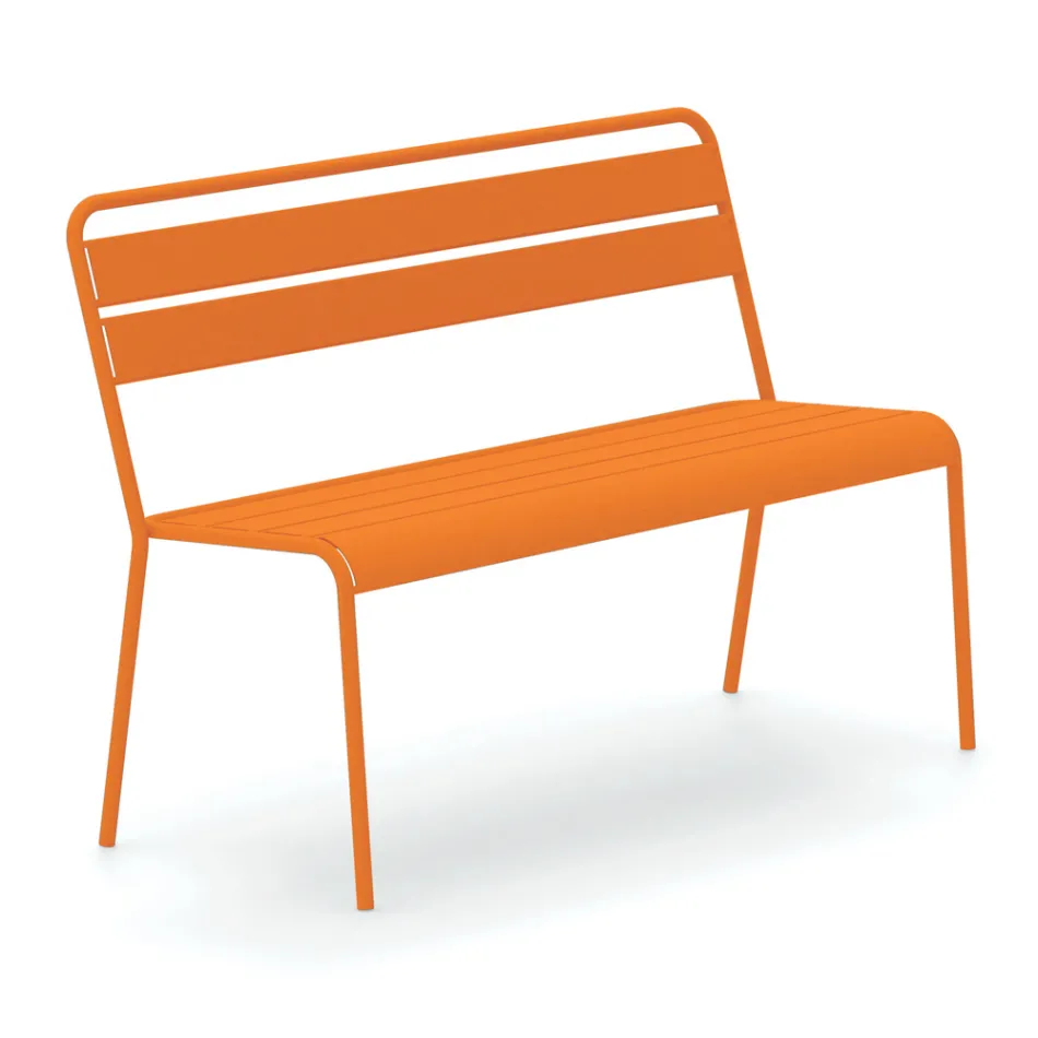 Banco de jardim empilhável com estrutura de aço galvanizado fabricado na Itália - Ralph Viadurini