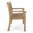 Banco de jardim design em madeira de acácia para exterior 2 ou 3 lugares - Roxen Viadurini