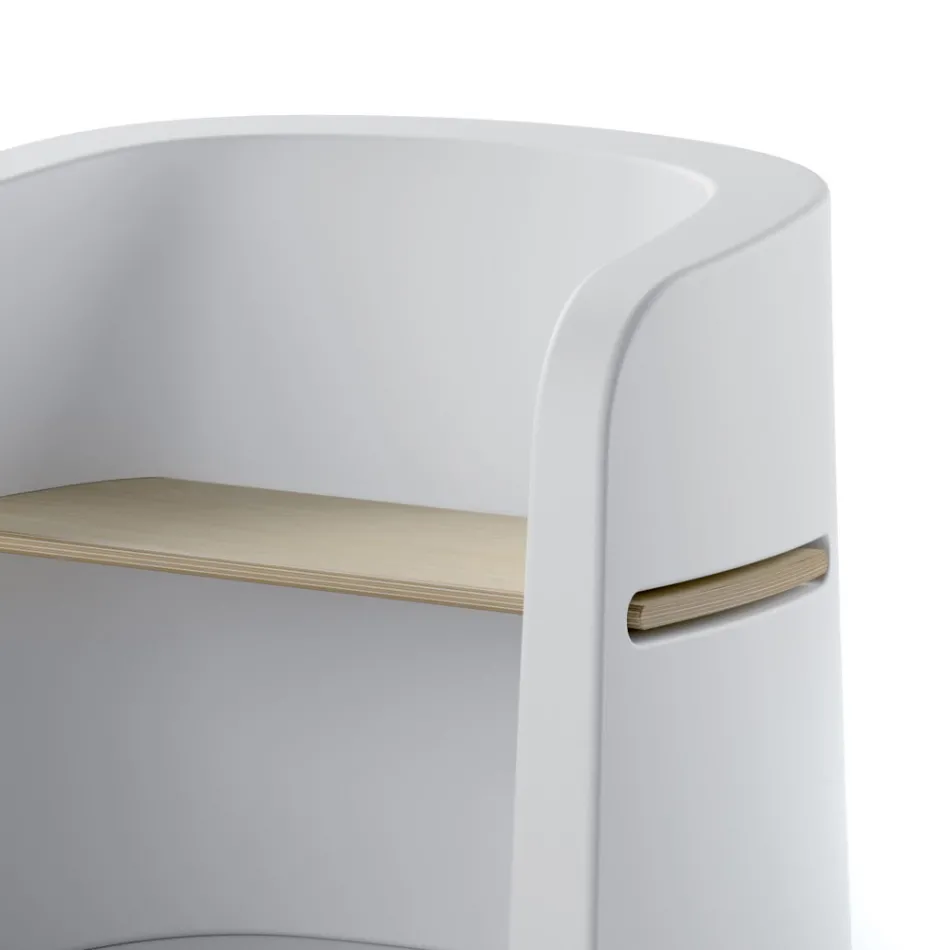 Banco de Jardim em Polietileno e Madeira de Bétula Fabricado na Itália - Talula Viadurini