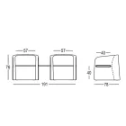 Banco de Jardim em Polietileno e Madeira de Bétula Fabricado na Itália - Talula Viadurini