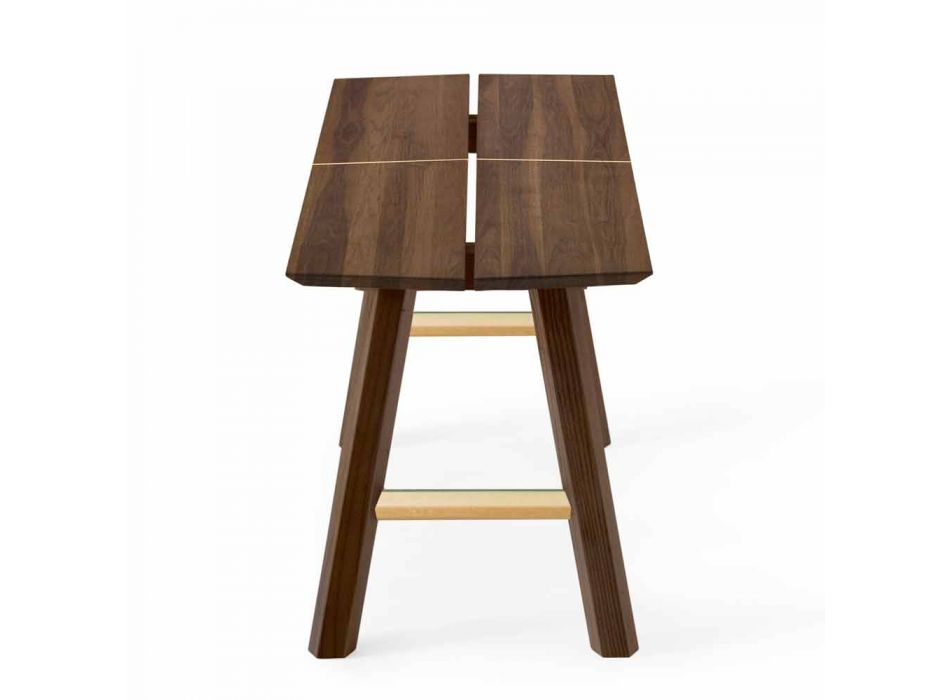 Banco de Design Moderno em madeira de freixo com assento folheado - Andria Viadurini