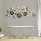 Banco em Ferro Dourado com Assento Acolchoado e Forro em Tecido - Alchimia Viadurini