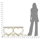 Banco em Ferro Dourado com Assento Acolchoado e Forro em Tecido - Alchimia Viadurini