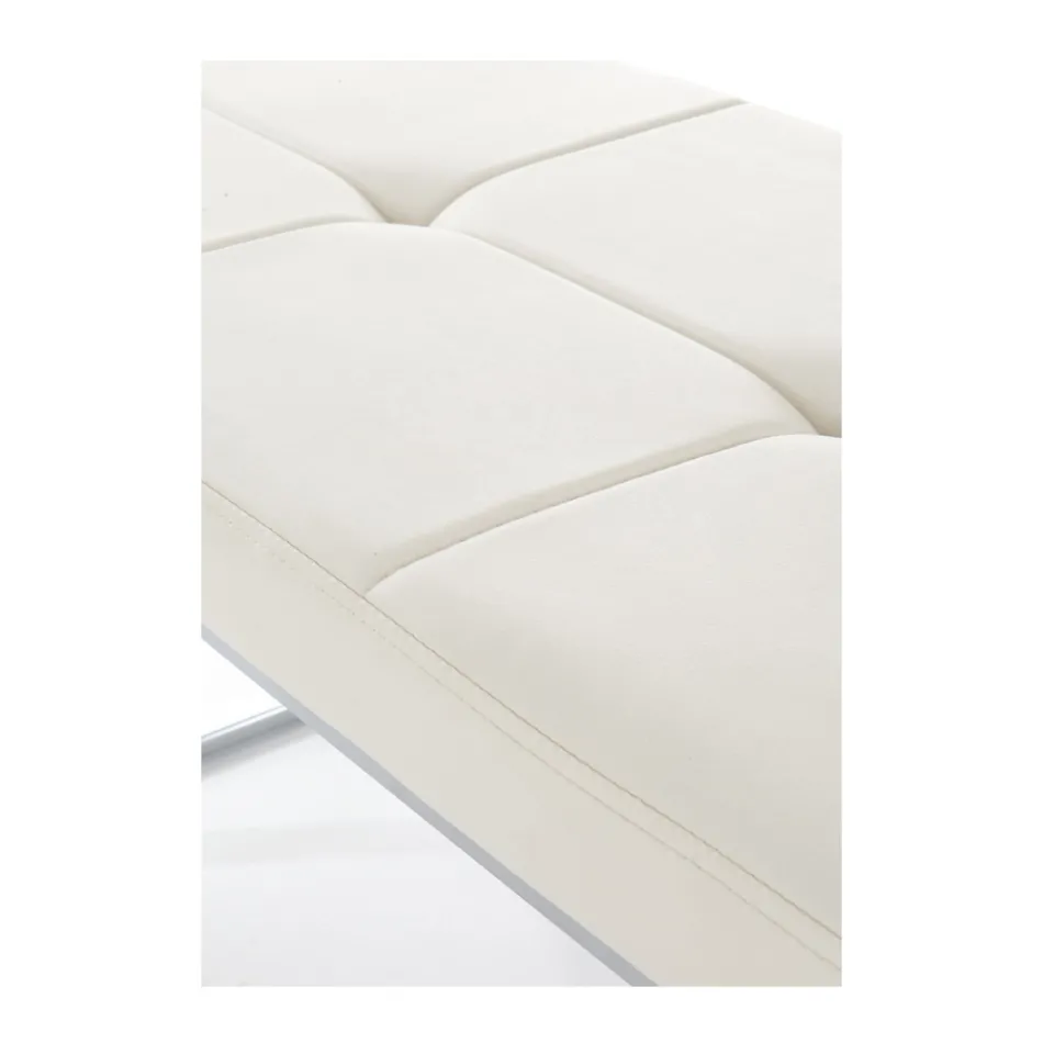 Banco em Couro Sintético e Estrutura Metálica - Argônio Viadurini