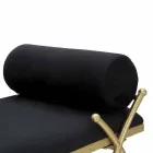 Banco Retangular de Design Moderno em Ferro, MDF e Tecido - Harding Viadurini