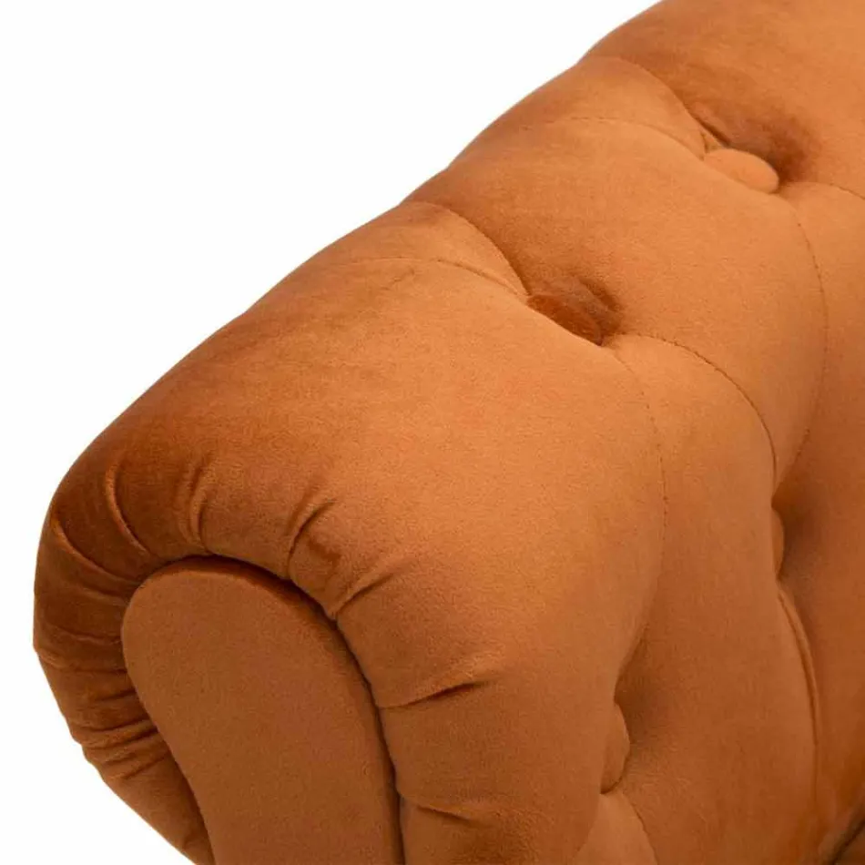 Banco Retangular de Design Moderno em Madeira e Tecido - Theodore Viadurini