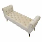 Banco Retangular de Design Moderno em Madeira e Tecido - Theodore Viadurini