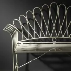 Banco de jardim de 2 lugares em metal com acabamento em marfim - Glue Viadurini