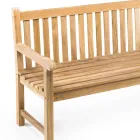 Banco de Jardim em Teca Natural de Vários Tamanhos - Yggdrasil Viadurini