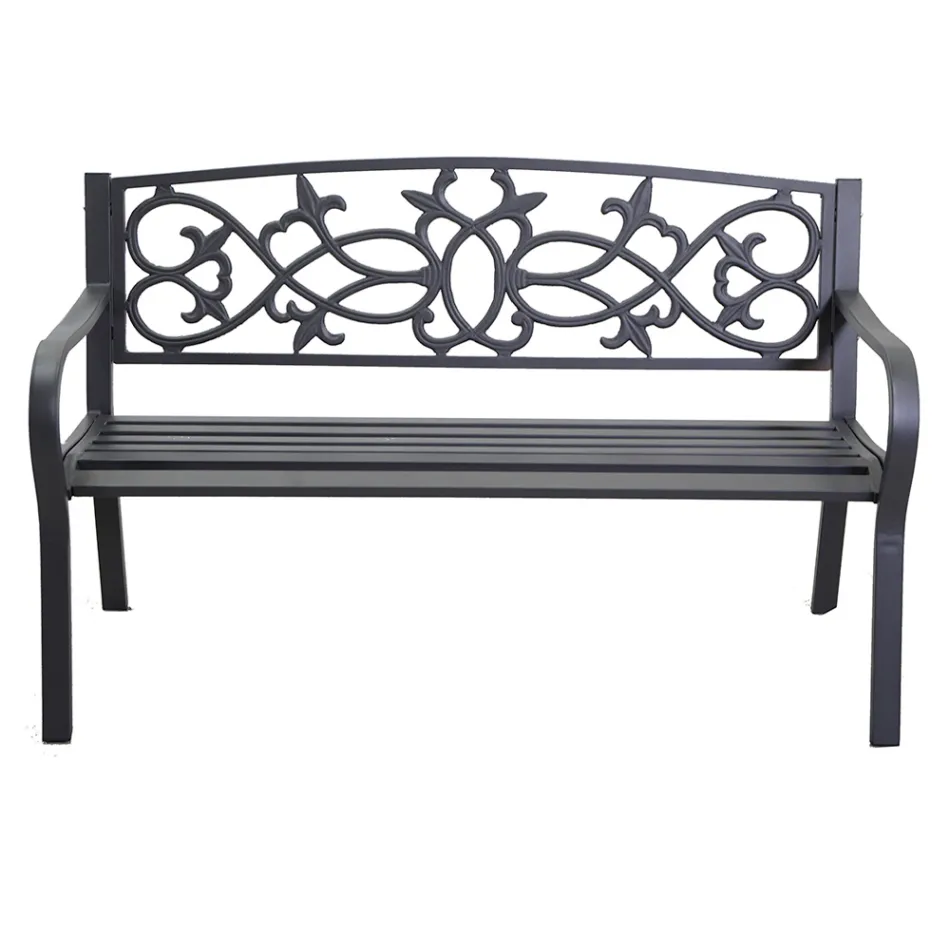 Banco de jardim em metal com diferentes acabamentos - Agrafador Viadurini