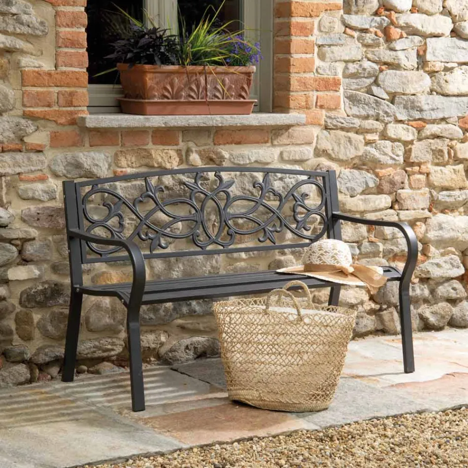 Banco de jardim em metal com diferentes acabamentos - Agrafador Viadurini