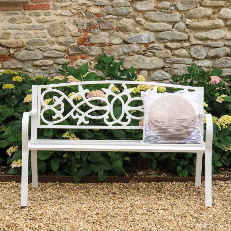 Banco de jardim em metal com diferentes acabamentos - Agrafador Viadurini