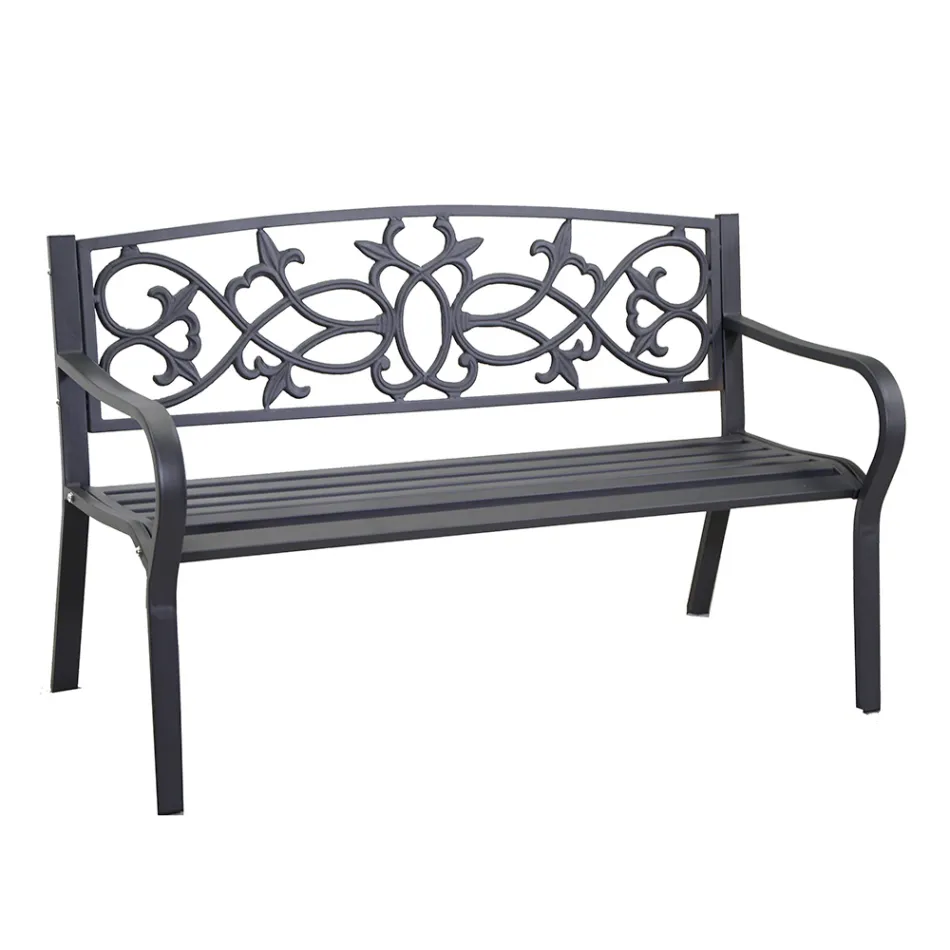 Banco de jardim em metal com diferentes acabamentos - Agrafador Viadurini