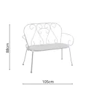 Banco de jardim feito inteiramente de metal - Arquivo Viadurini