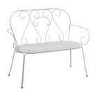 Banco de jardim feito inteiramente de metal - Arquivo Viadurini
