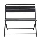 Banco de jardim dobrável em metal - Fita Viadurini