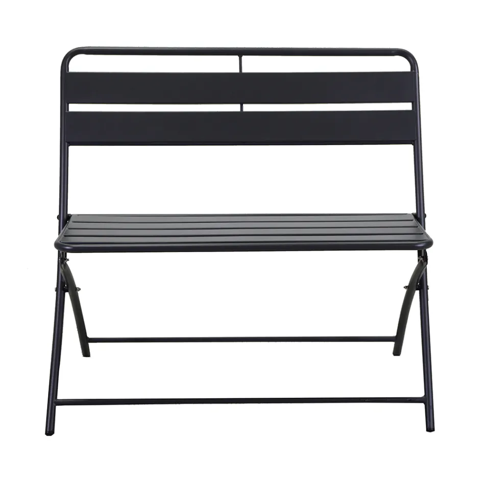 Banco de jardim dobrável em metal - Fita Viadurini