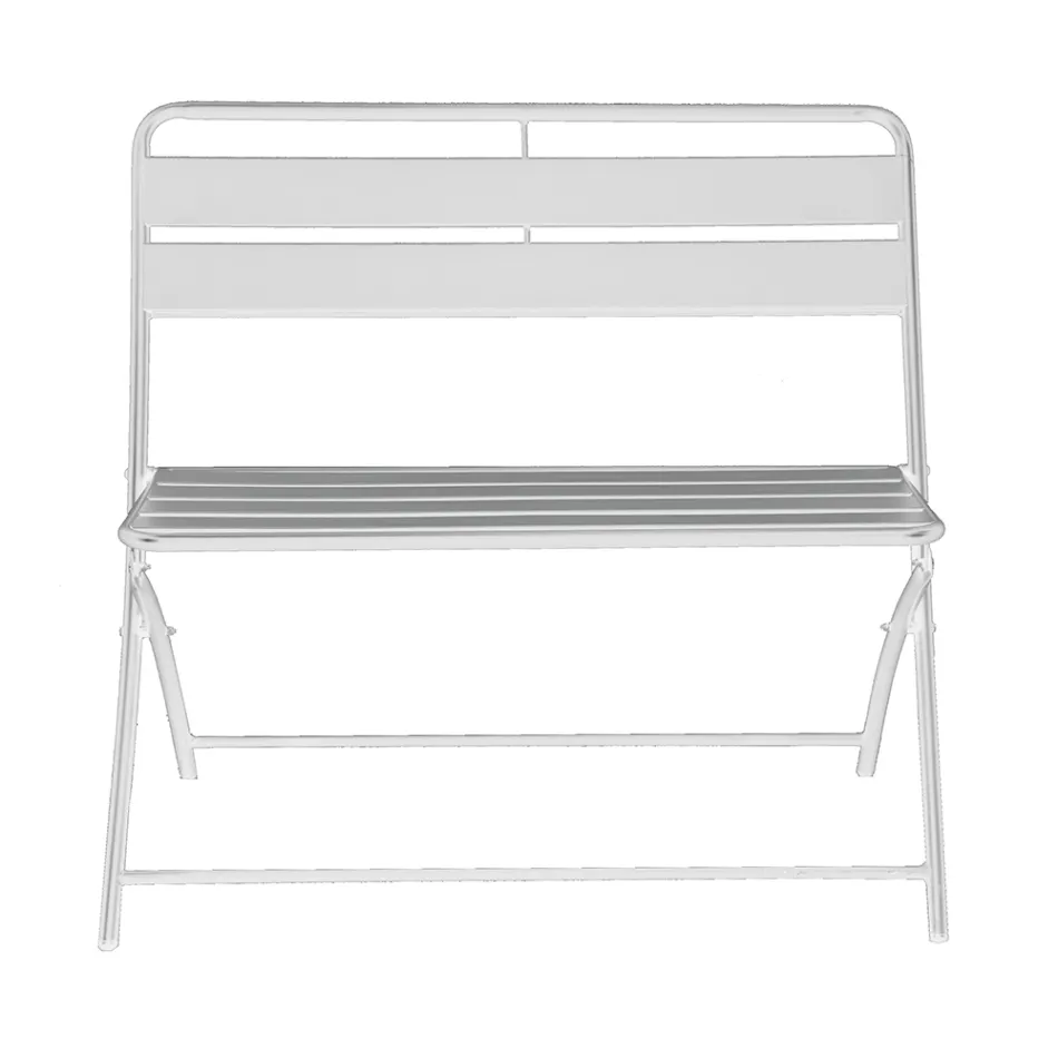 Banco de jardim dobrável em metal - Fita Viadurini