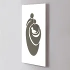 Painel representando a família gravada a laser feita na Itália - Chiaki Viadurini